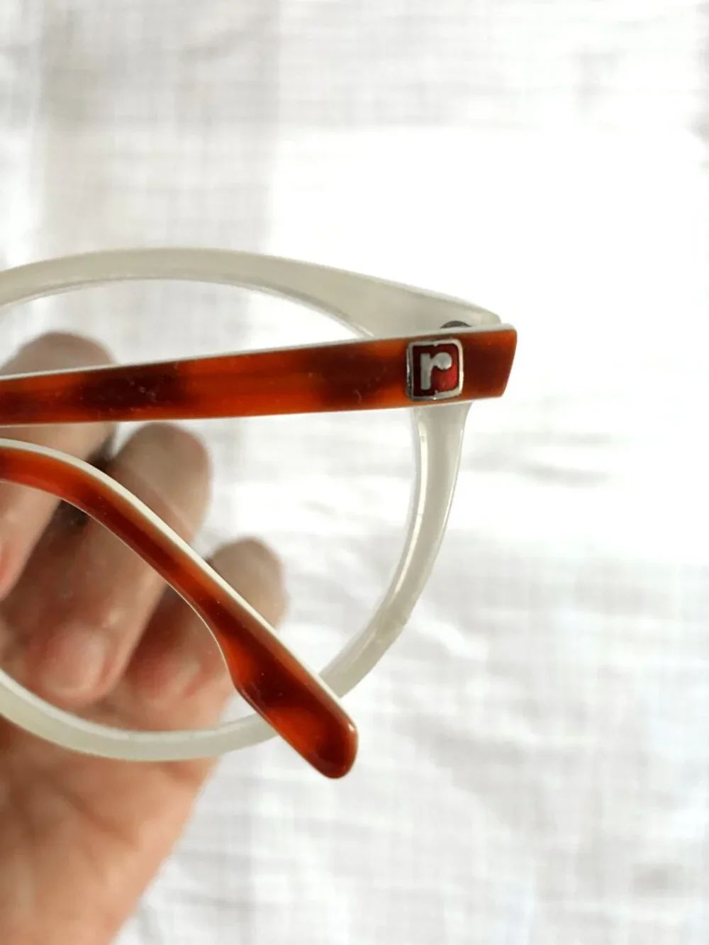 Paco Rabanne 513 Round Glasses Frames with Orange Tortoiseshell Pattern